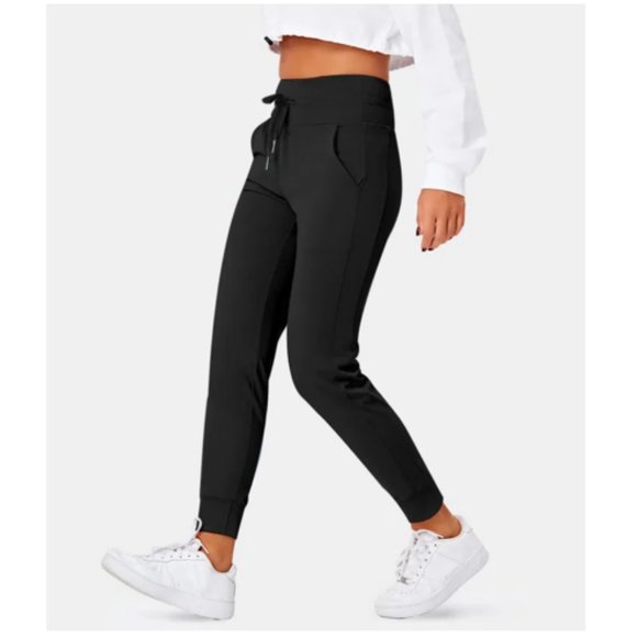 HALARA Pants - Halara Black Cloudful Air High Waisted Drawstring Cool Touch Joggers Size L NWT